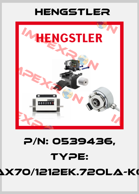 p/n: 0539436, Type: AX70/1212EK.72OLA-K0 Hengstler