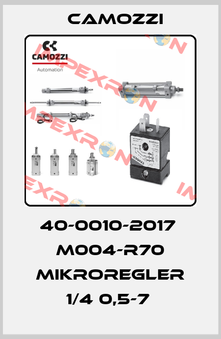 40-0010-2017  M004-R70 MIKROREGLER 1/4 0,5-7  Camozzi