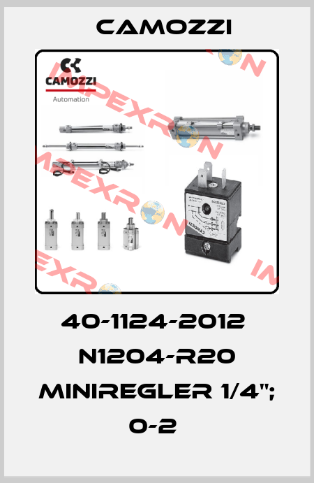 40-1124-2012  N1204-R20 MINIREGLER 1/4"; 0-2  Camozzi
