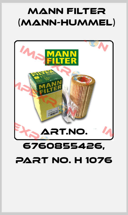 Art.No. 6760855426, Part No. H 1076  Mann Filter (Mann-Hummel)
