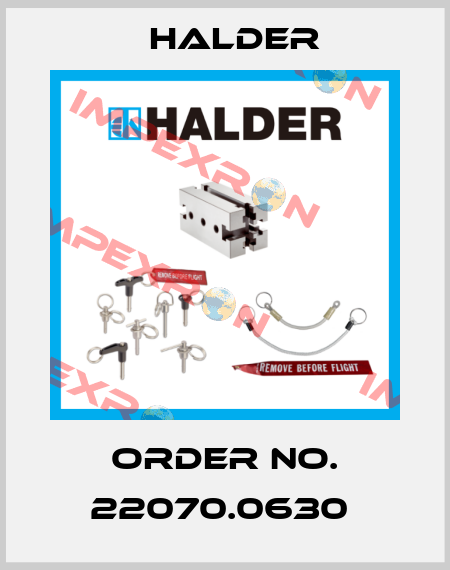 Order No. 22070.0630  Halder