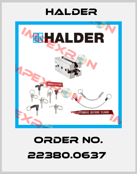 Order No. 22380.0637  Halder