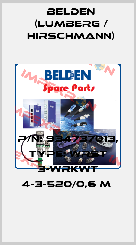P/N: 934737013, Type: WRST 3-WRKWT 4-3-520/0,6 M  Belden (Lumberg / Hirschmann)