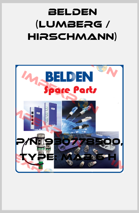 P/N: 930778500, Type: MAB 6 H  Belden (Lumberg / Hirschmann)