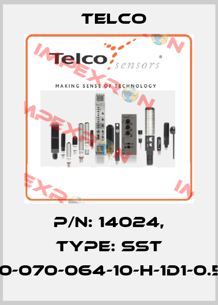 p/n: 14024, Type: SST 01-10-070-064-10-H-1D1-0.5-J5 Telco
