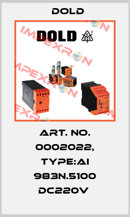 Art. No. 0002022, Type:AI 983N.5100 DC220V  Dold