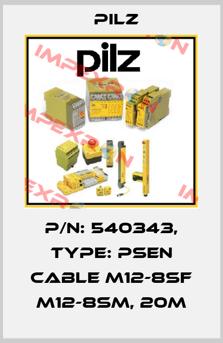 p/n: 540343, Type: PSEN cable M12-8sf M12-8sm, 20m Pilz