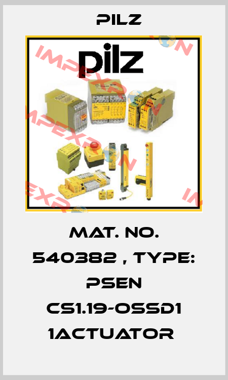 Mat. No. 540382 , Type: PSEN cs1.19-OSSD1 1actuator  Pilz