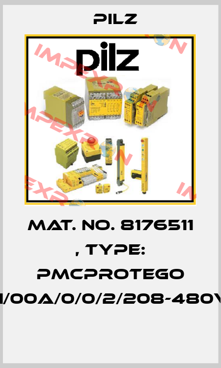 Mat. No. 8176511 , Type: PMCprotego D.01/00A/0/0/2/208-480VAC  Pilz