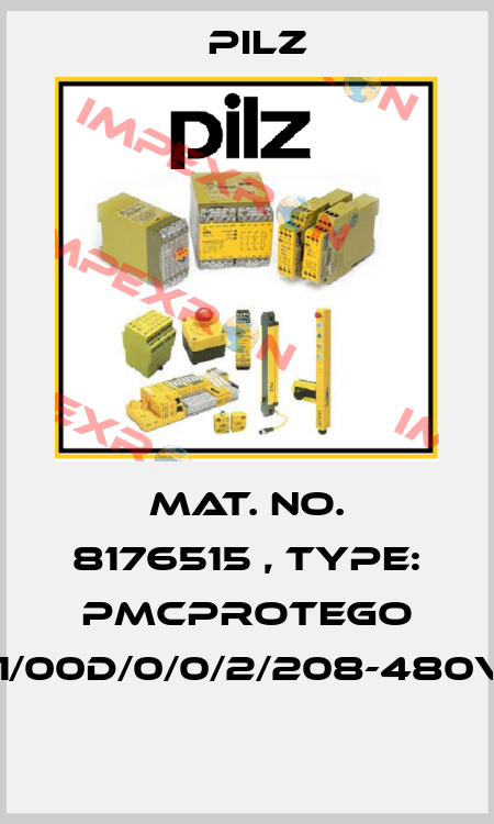 Mat. No. 8176515 , Type: PMCprotego D.01/00D/0/0/2/208-480VAC  Pilz