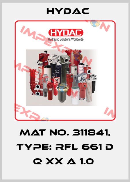 Mat No. 311841, Type: RFL 661 D Q XX A 1.0  Hydac