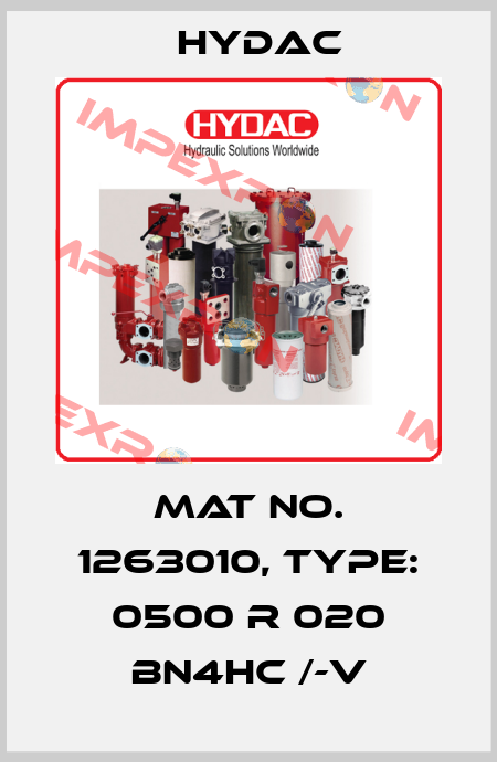 Mat No. 1263010, Type: 0500 R 020 BN4HC /-V Hydac