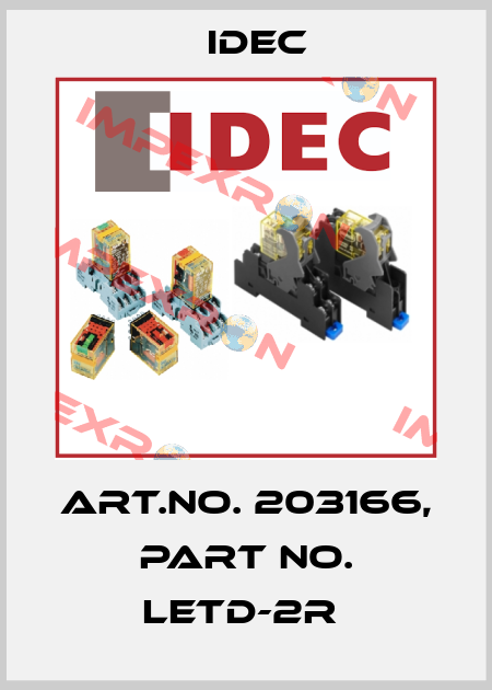 Art.No. 203166, Part No. LETD-2R  Idec