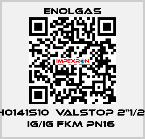 H0141S10  VALSTOP 2"1/2  IG/IG FKM PN16  Enolgas