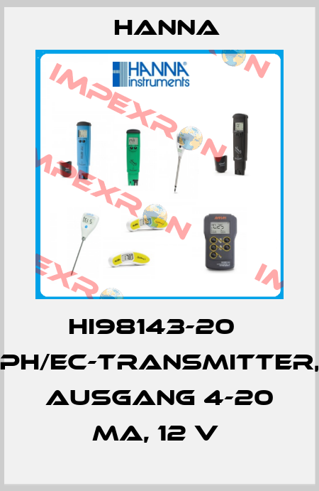 HI98143-20   PH/EC-TRANSMITTER, AUSGANG 4-20 MA, 12 V  Hanna