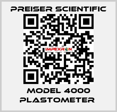 Model 4000 Plastometer  Preiser Scientific