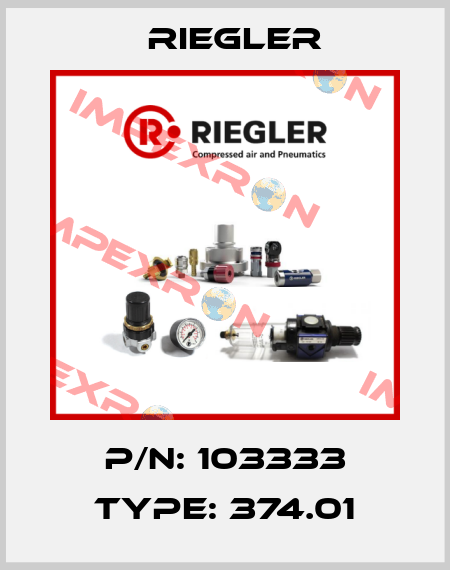 P/N: 103333 Type: 374.01 Riegler