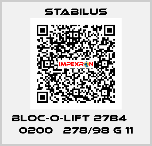 BLOC-O-LIFT 2784ΗΒ 0200Ν 278/98 G 11 Stabilus