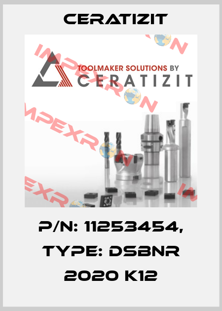 P/N: 11253454, Type: DSBNR 2020 K12 Ceratizit