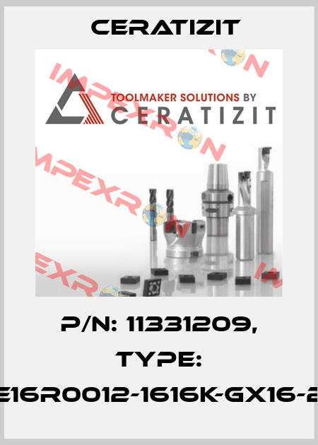 P/N: 11331209, Type: E16R0012-1616K-GX16-2 Ceratizit