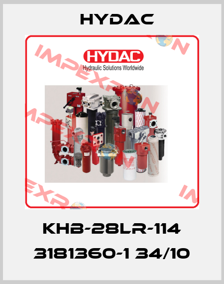 KHB-28LR-114 3181360-1 34/10 Hydac