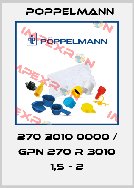 270 3010 0000 / GPN 270 R 3010 1,5 - 2 Poppelmann