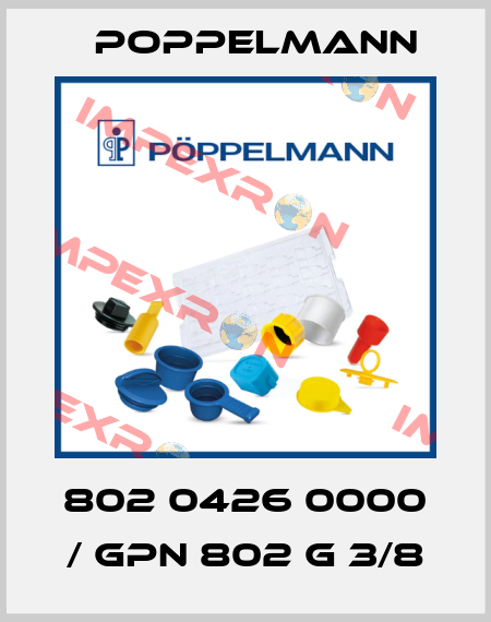 802 0426 0000 / GPN 802 G 3/8 Poppelmann