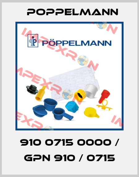 910 0715 0000 / GPN 910 / 0715 Poppelmann