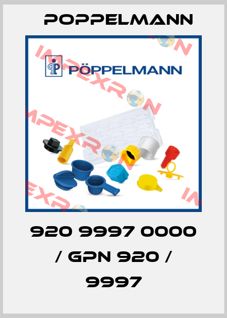 920 9997 0000 / GPN 920 / 9997 Poppelmann