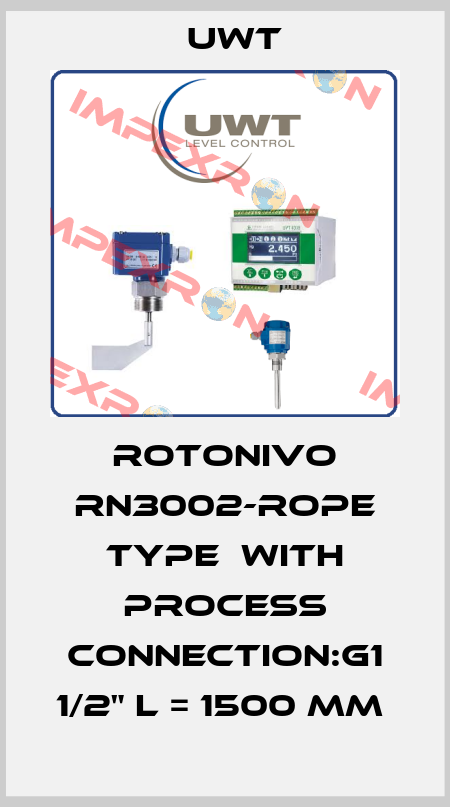ROTONIVO RN3002-ROPE TYPE  WITH PROCESS CONNECTION:G1 1/2" L = 1500 MM  Uwt