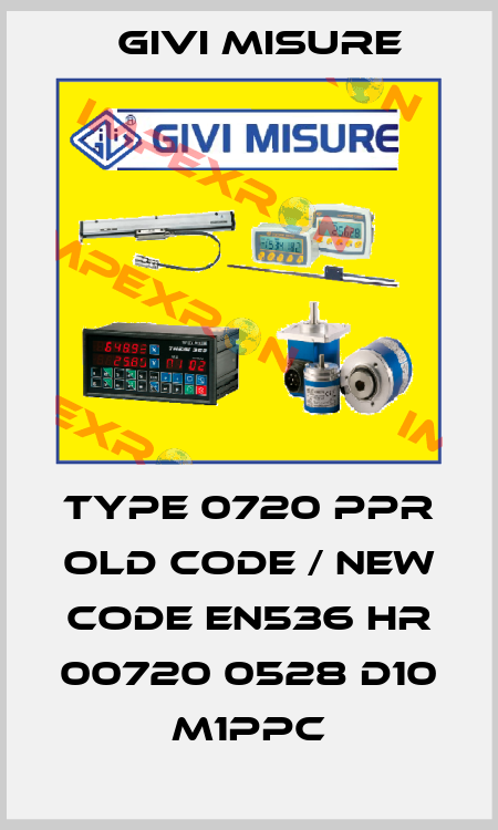 Type 0720 PPR old code / new code EN536 HR 00720 0528 D10 M1PPC Givi Misure