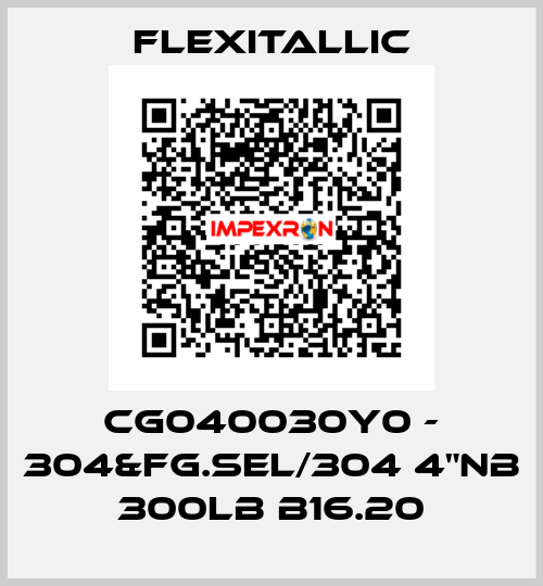 CG040030Y0 - 304&FG.SEL/304 4"NB 300LB B16.20 Flexitallic