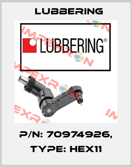 P/N: 70974926, Type: HEX11 Lubbering