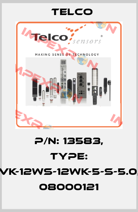 p/n: 13583, Type: VK-12WS-12WK-5-S-5.0, 08000121 Telco