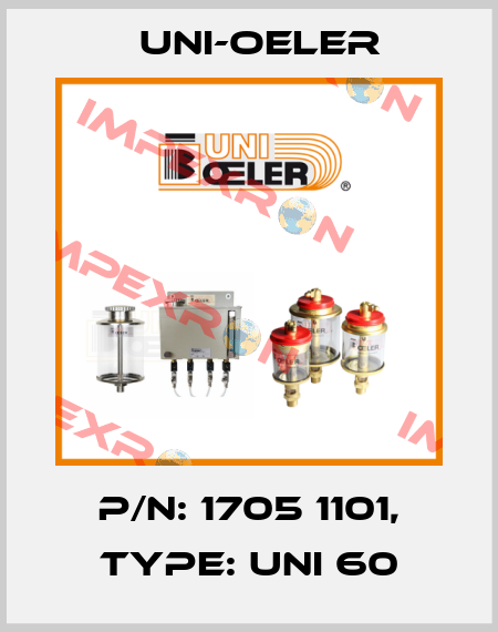 P/N: 1705 1101, Type: UNI 60 Uni-Oeler