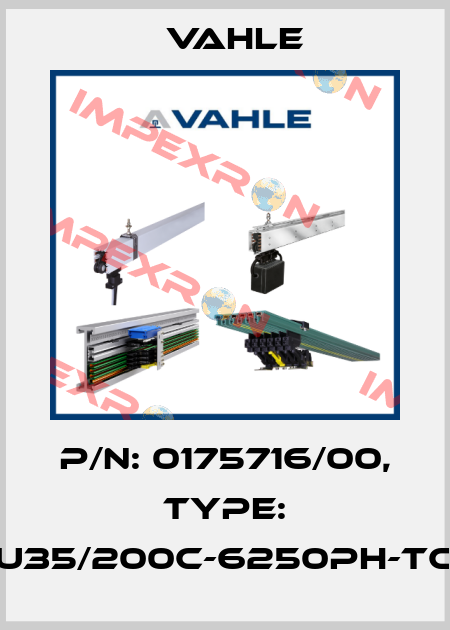 P/n: 0175716/00, Type: U35/200C-6250PH-TC Vahle