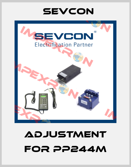 adjustment for PP244M Sevcon