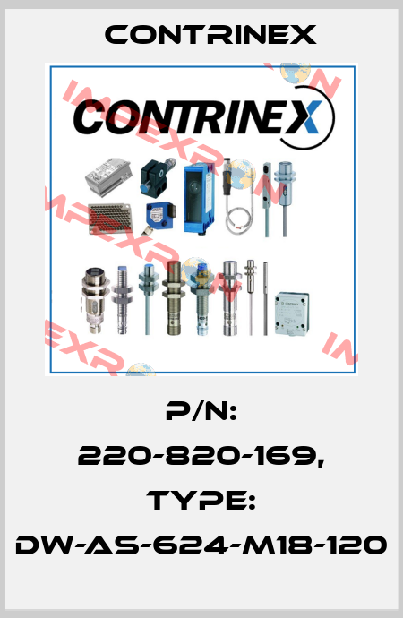 p/n: 220-820-169, Type: DW-AS-624-M18-120 Contrinex
