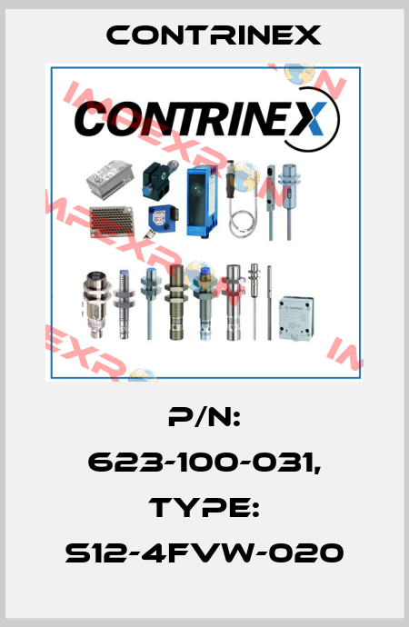 p/n: 623-100-031, Type: S12-4FVW-020 Contrinex