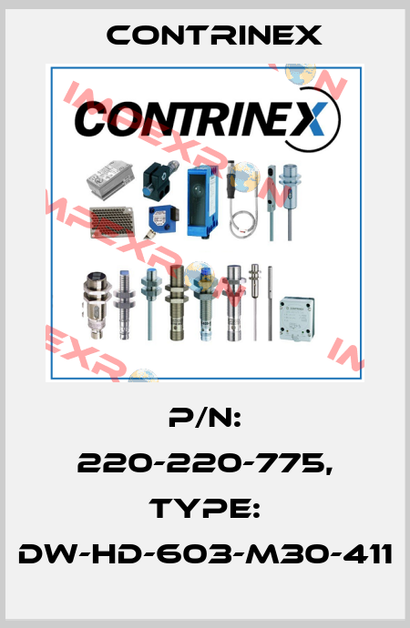 p/n: 220-220-775, Type: DW-HD-603-M30-411 Contrinex