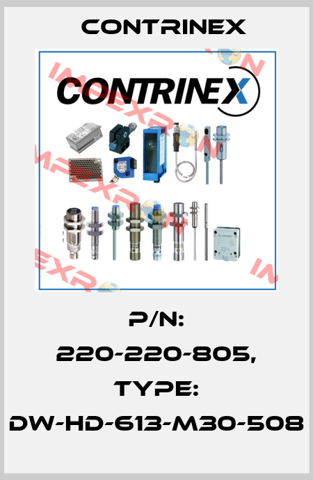 p/n: 220-220-805, Type: DW-HD-613-M30-508 Contrinex
