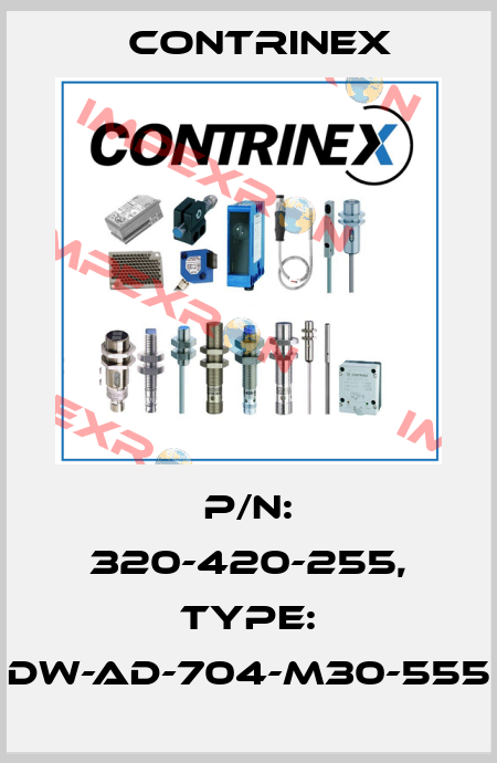 p/n: 320-420-255, Type: DW-AD-704-M30-555 Contrinex