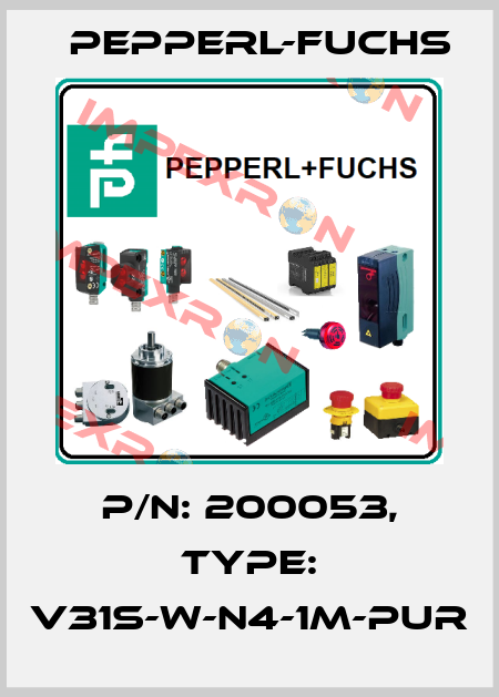 p/n: 200053, Type: V31S-W-N4-1M-PUR Pepperl-Fuchs