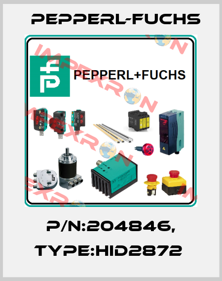 P/N:204846, Type:HID2872  Pepperl-Fuchs