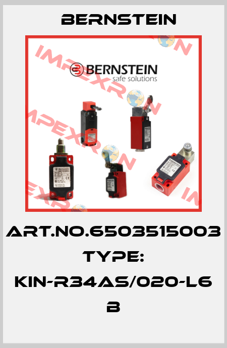 Art.No.6503515003 Type: KIN-R34AS/020-L6             B Bernstein