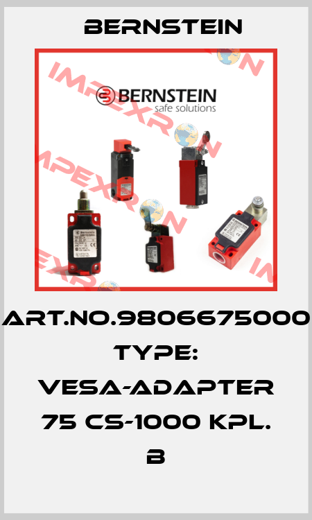 Art.No.9806675000 Type: VESA-ADAPTER 75 CS-1000 KPL. B Bernstein