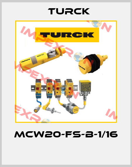 MCW20-FS-B-1/16  Turck