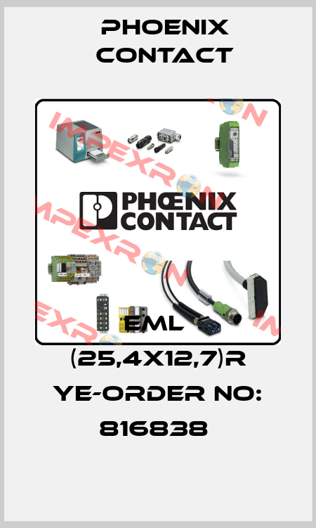 EML  (25,4X12,7)R YE-ORDER NO: 816838  Phoenix Contact