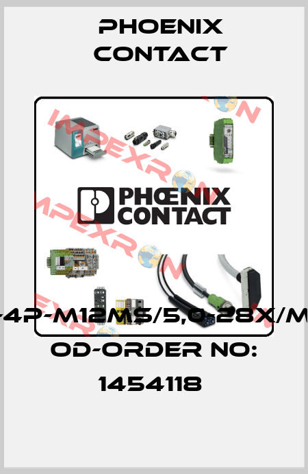 SAC-4P-M12MS/5,0-28X/M12FS OD-ORDER NO: 1454118  Phoenix Contact