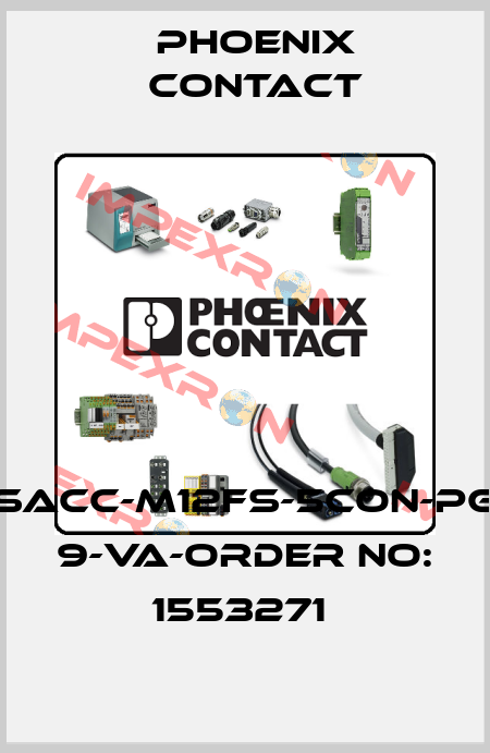 SACC-M12FS-5CON-PG 9-VA-ORDER NO: 1553271  Phoenix Contact